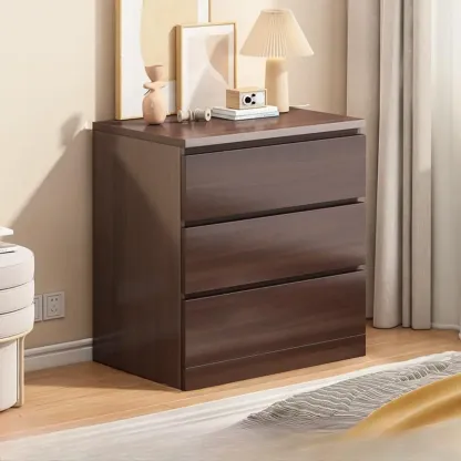 Rustic Solid Wood 	Accent Cabinet with Drawers for Bedroom  Image - 2