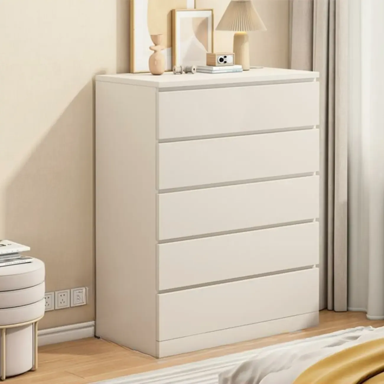 Rustic Solid Wood 	Accent Cabinet with Drawers for Bedroom  Image - 4