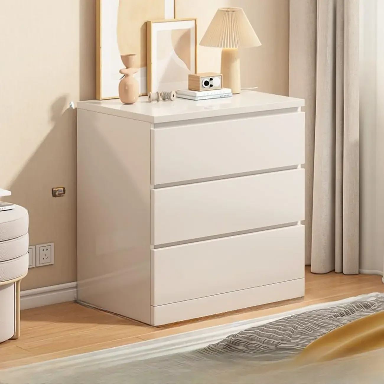 Rustic Solid Wood 	Accent Cabinet with Drawers for Bedroom  Image - 6