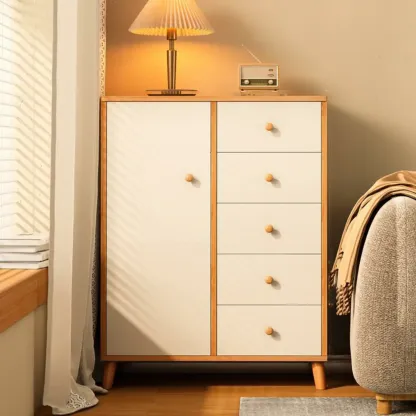 Rustic Solid Wood 	Accent Cabinet with Drawers for Bedroom  Image - 8