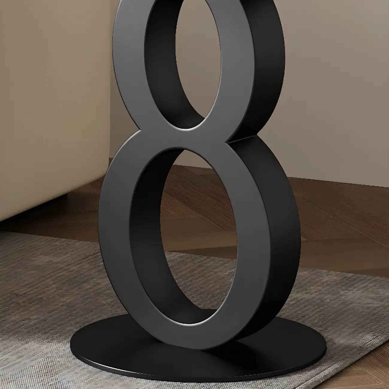 Stylish Round Marble Top End Table for Living Room Image - 6