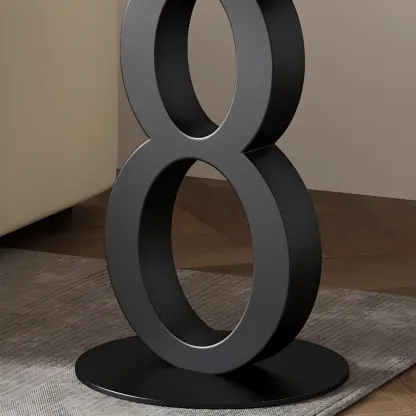 Stylish Round Marble Top End Table for Living Room Image - 6