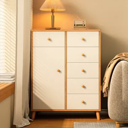 Rustic Solid Wood 	Accent Cabinet with Drawers for Bedroom  Image - 25