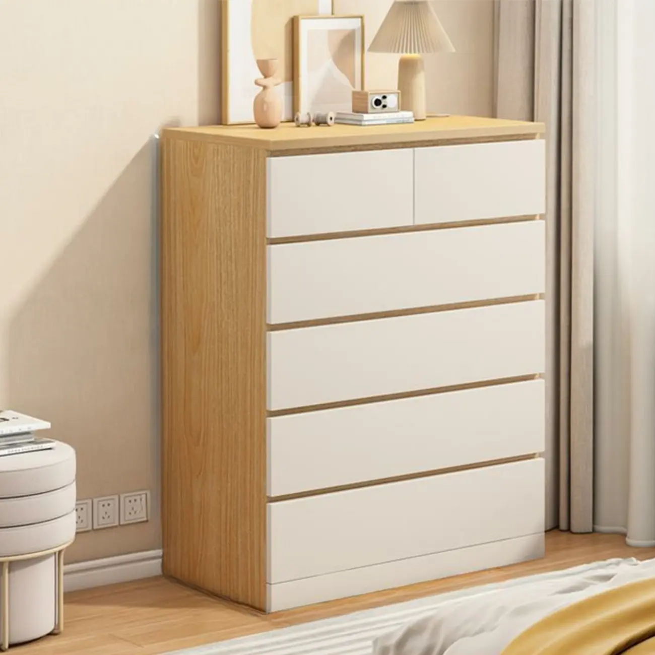 Rustic Solid Wood 	Accent Cabinet with Drawers for Bedroom  Image - 26 | homeyfad