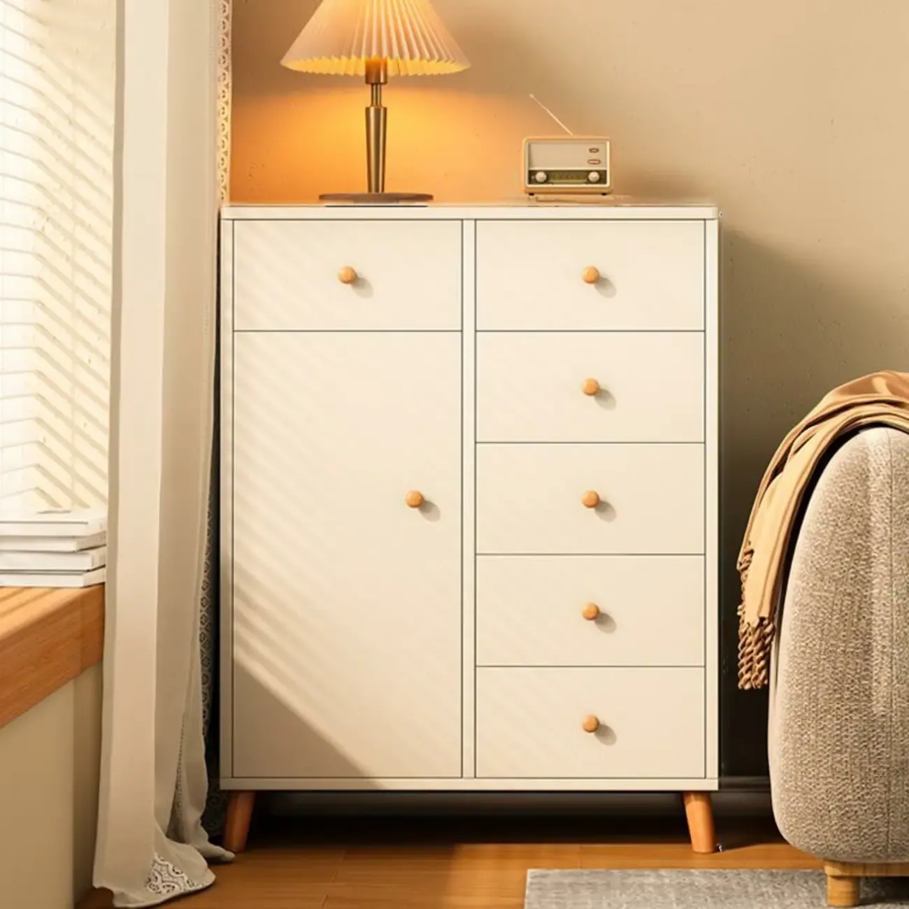 Rustic Solid Wood 	Accent Cabinet with Drawers for Bedroom  Image - 27