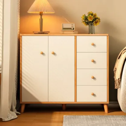 Rustic Solid Wood 	Accent Cabinet with Drawers for Bedroom  Image - 29