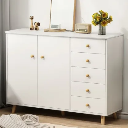 Rustic Solid Wood 	Accent Cabinet with Drawers for Bedroom  Image - 36