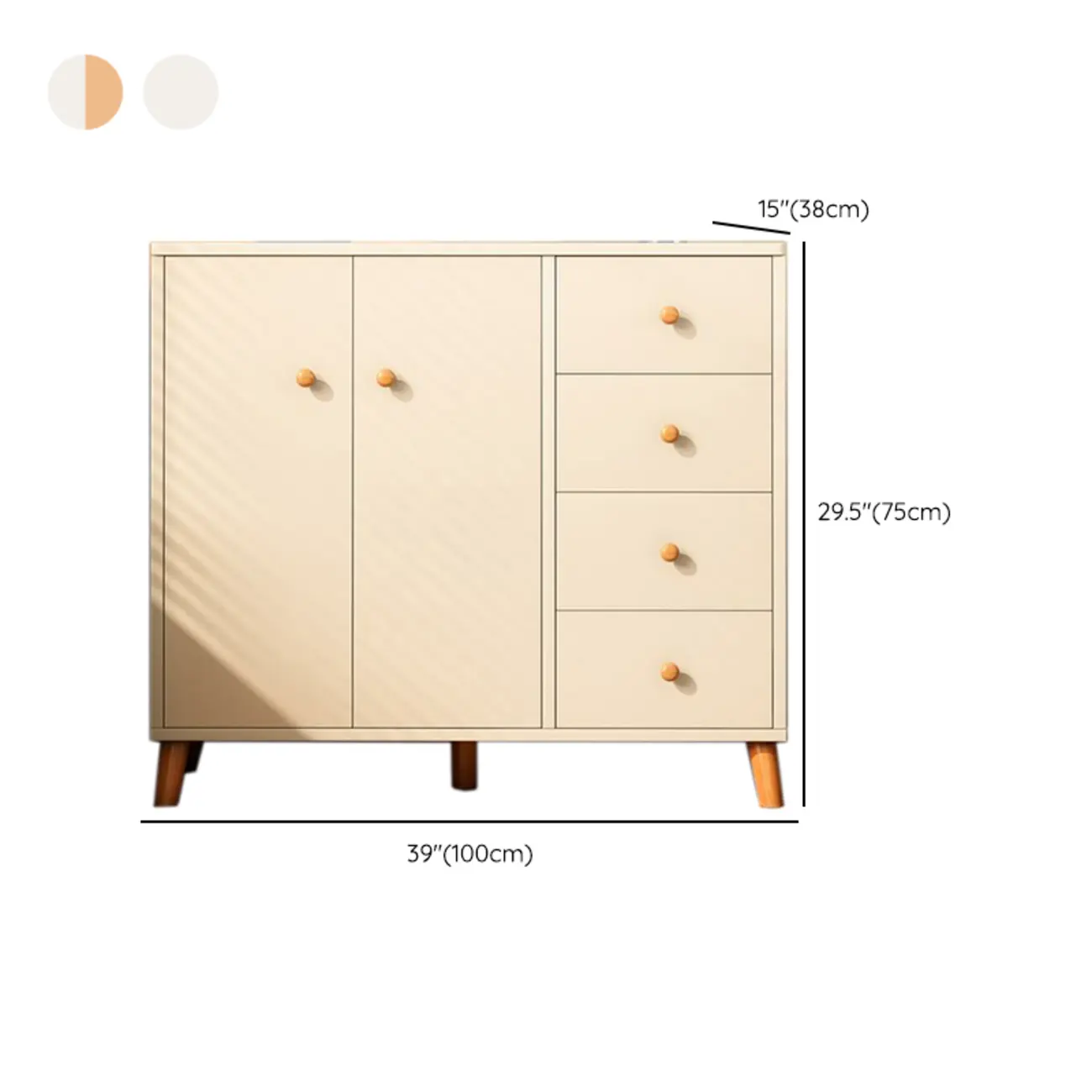 Rustic Solid Wood 	Accent Cabinet with Drawers for Bedroom  Image - 40 | homeyfad