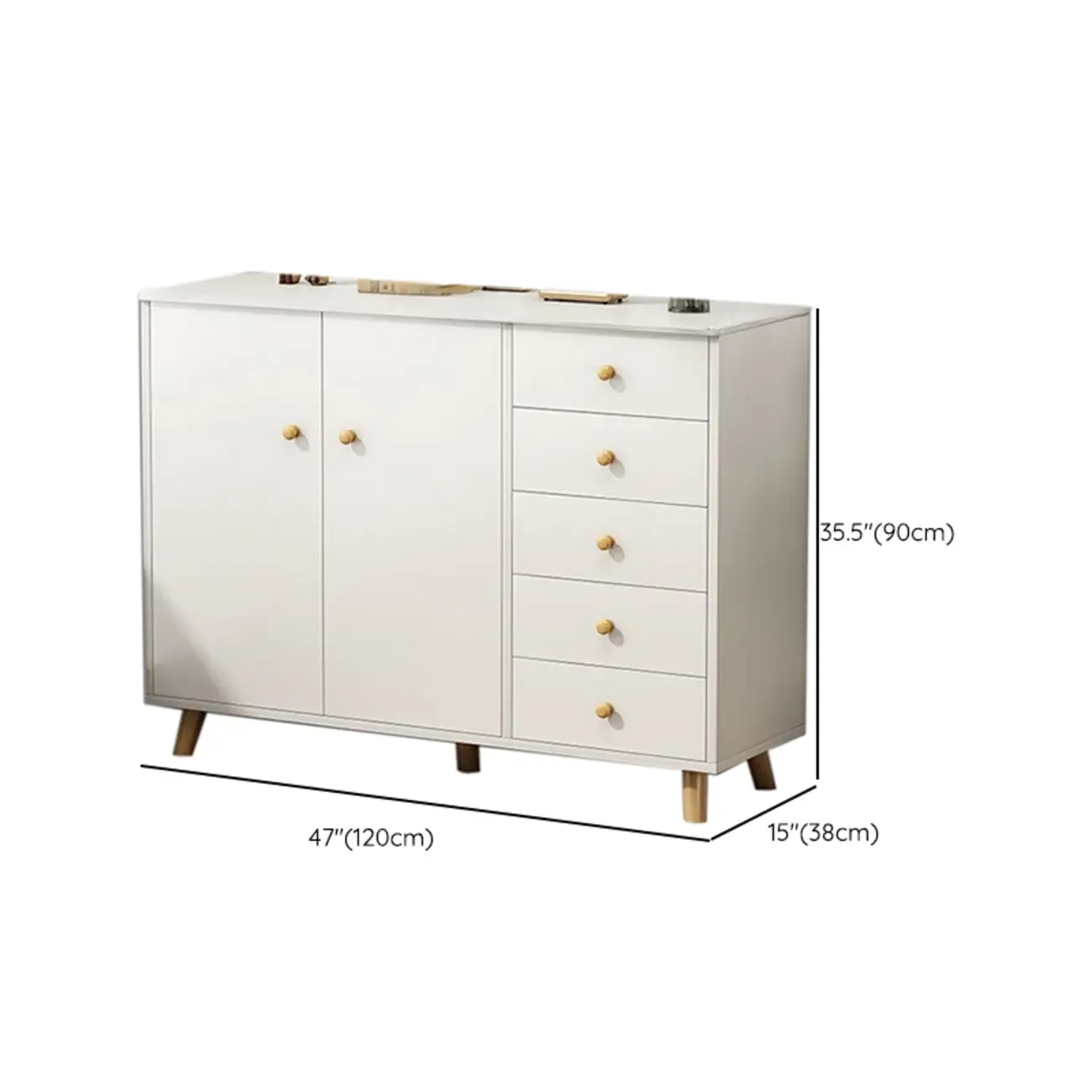 Rustic Solid Wood 	Accent Cabinet with Drawers for Bedroom  Image - 43