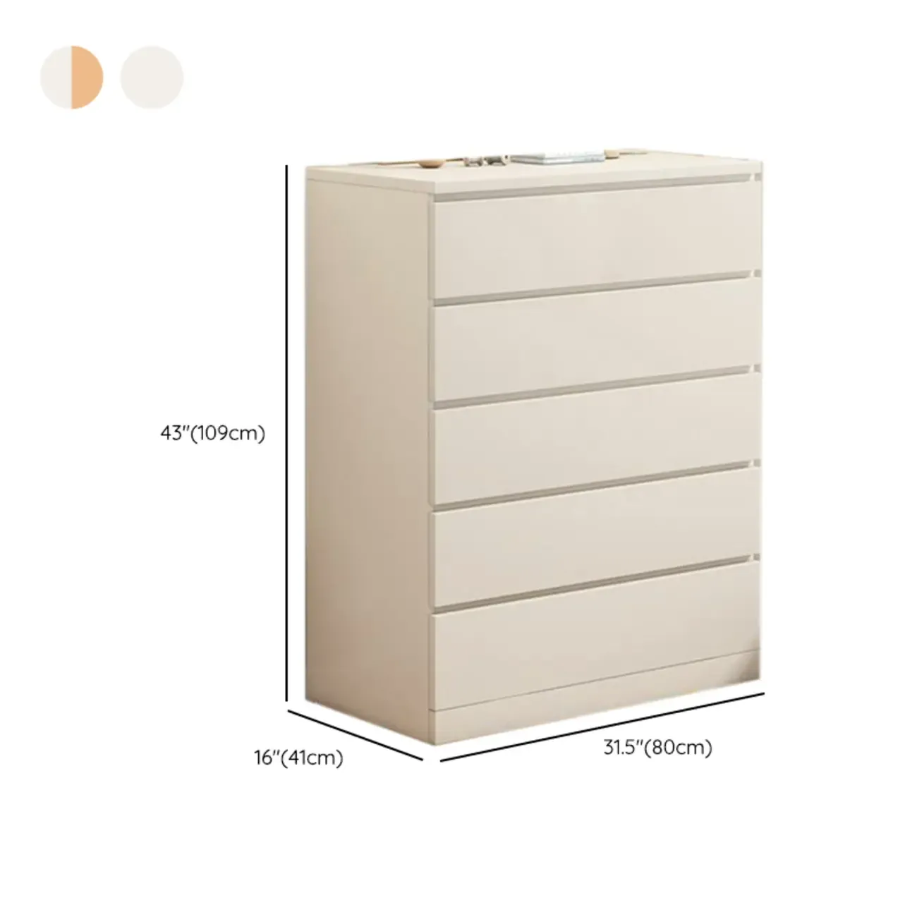 Rustic Solid Wood 	Accent Cabinet with Drawers for Bedroom  Image - 48