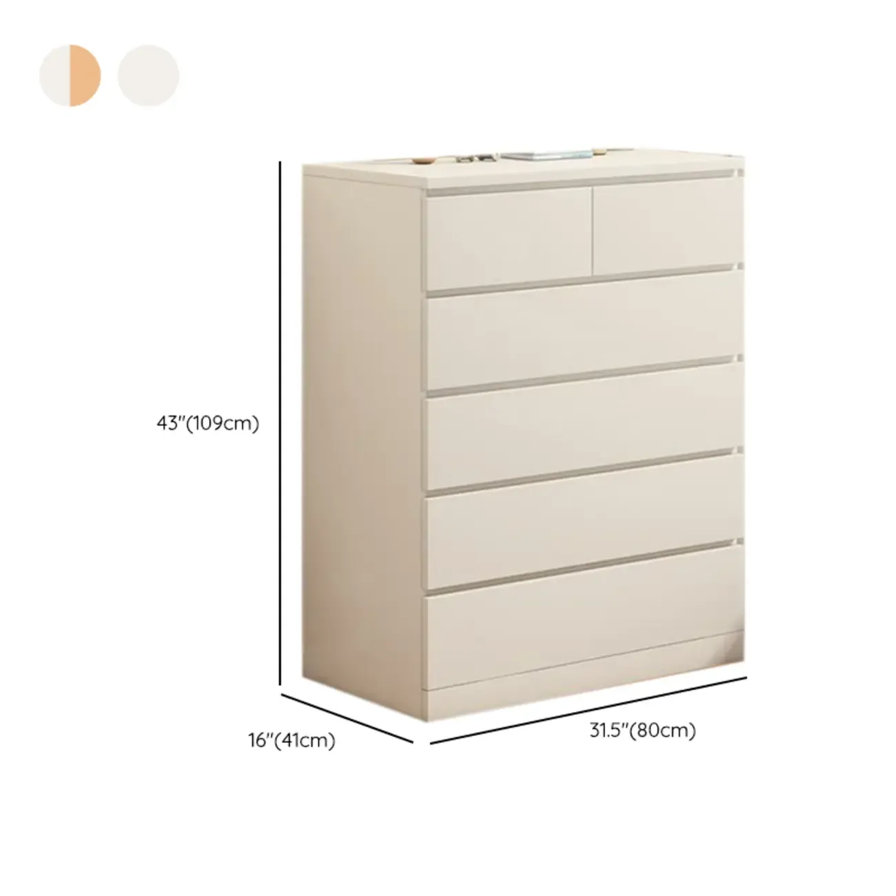 Rustic Solid Wood 	Accent Cabinet with Drawers for Bedroom  Image - 54