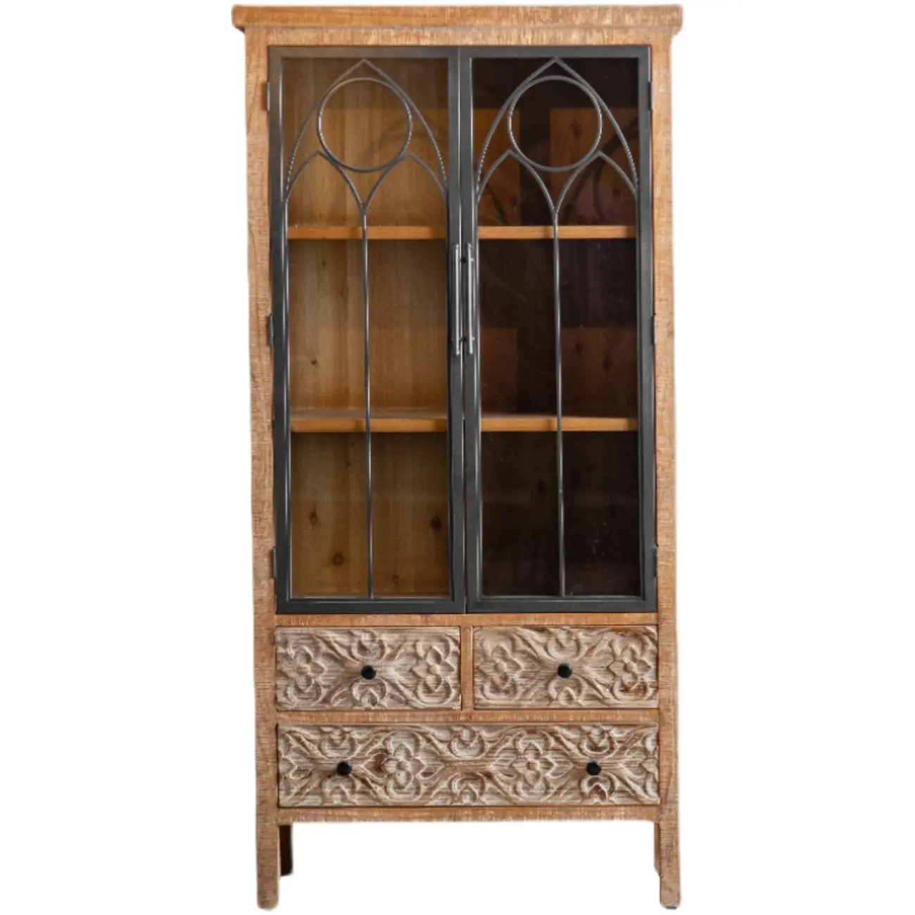 French Country Freestanding Storage Cabinet for Home Decor Image - 8 | homeyfad