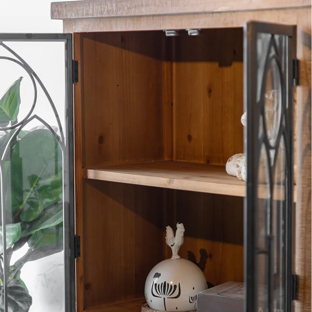 French Country Freestanding Storage Cabinet for Home Decor Image - 9 | homeyfad