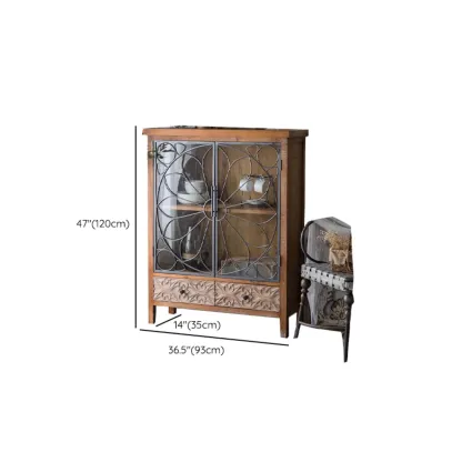 French Country Freestanding Storage Cabinet for Home Decor Image - 15