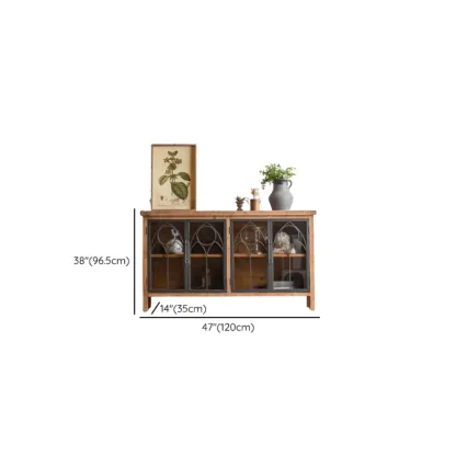 French Country Freestanding Storage Cabinet for Home Decor Image - 16