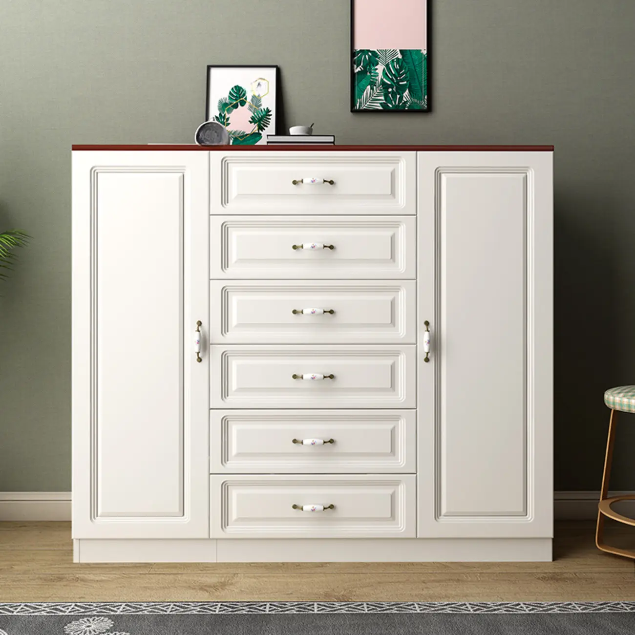 Rectangle Accent Cabinet with Ample Storage for Living Room Image - 1 | homeyfad