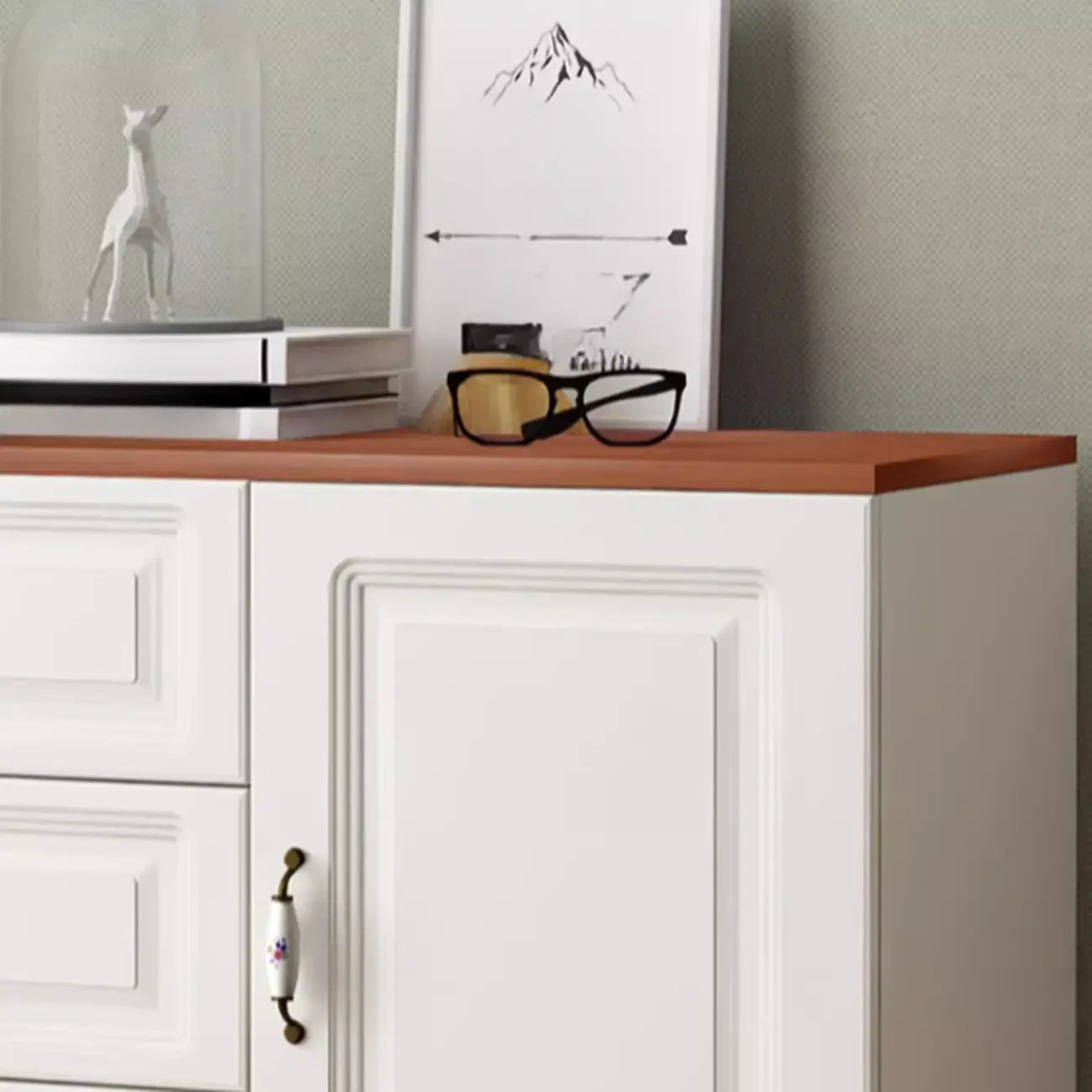 Rectangle Accent Cabinet with Ample Storage for Living Room Image - 6