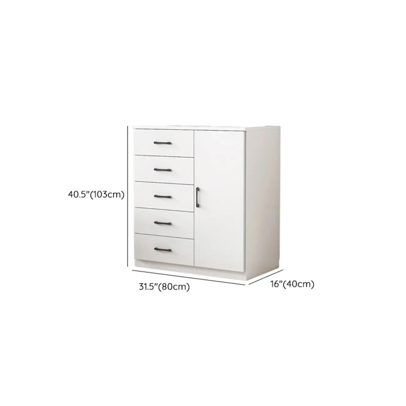 Minimalist White Storage Cabinet with Soft Close & Drawers  #size | homeyfad