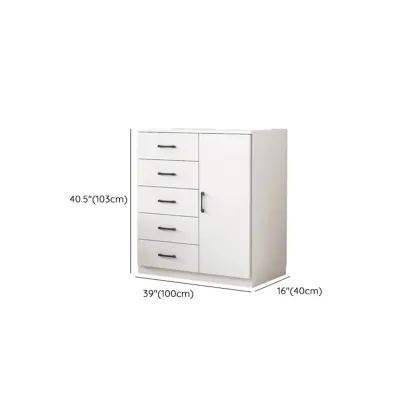 Minimalist White Storage Cabinet with Soft Close & Drawers  Image - 23