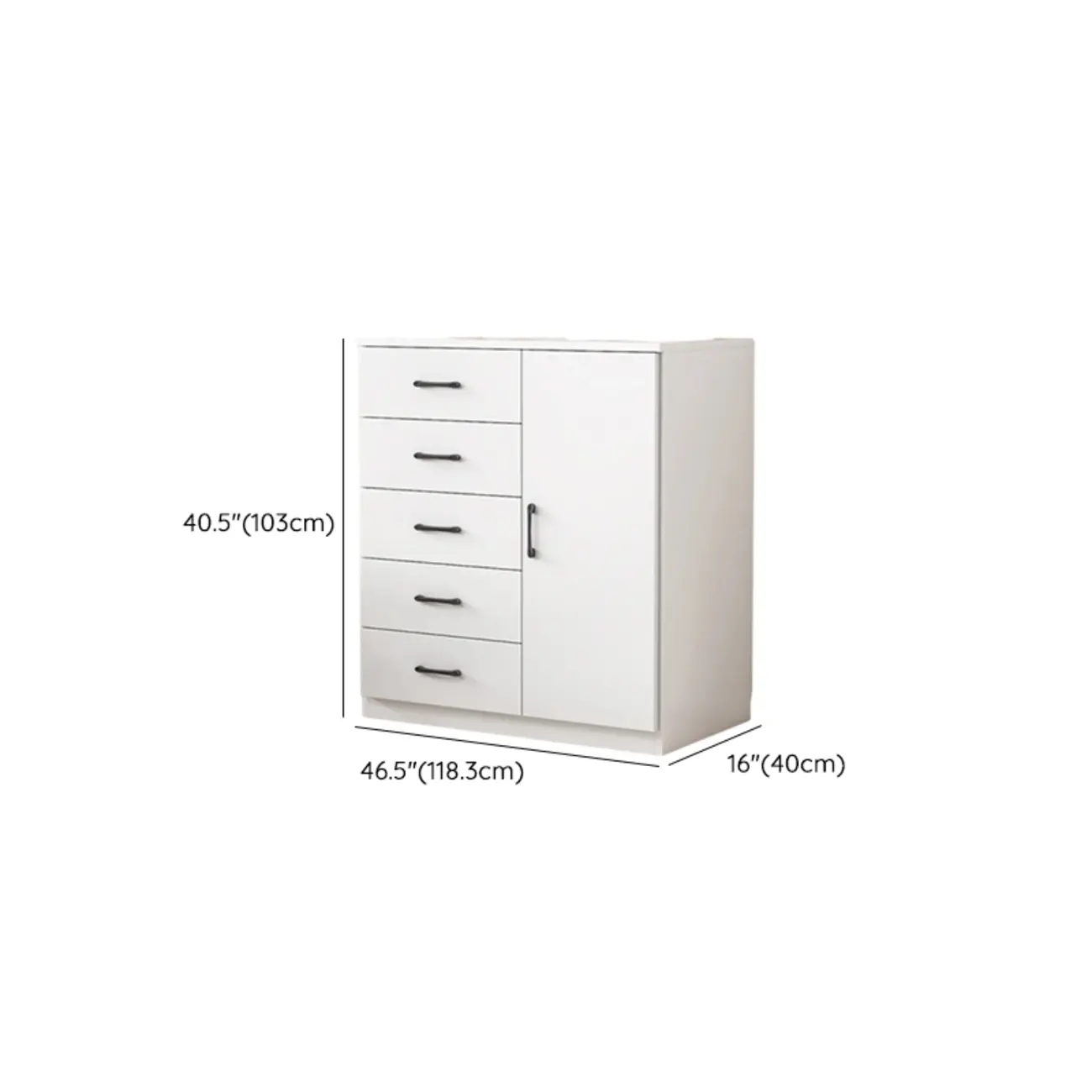 Minimalist White Storage Cabinet with Soft Close & Drawers  Image - 24 | homeyfad
