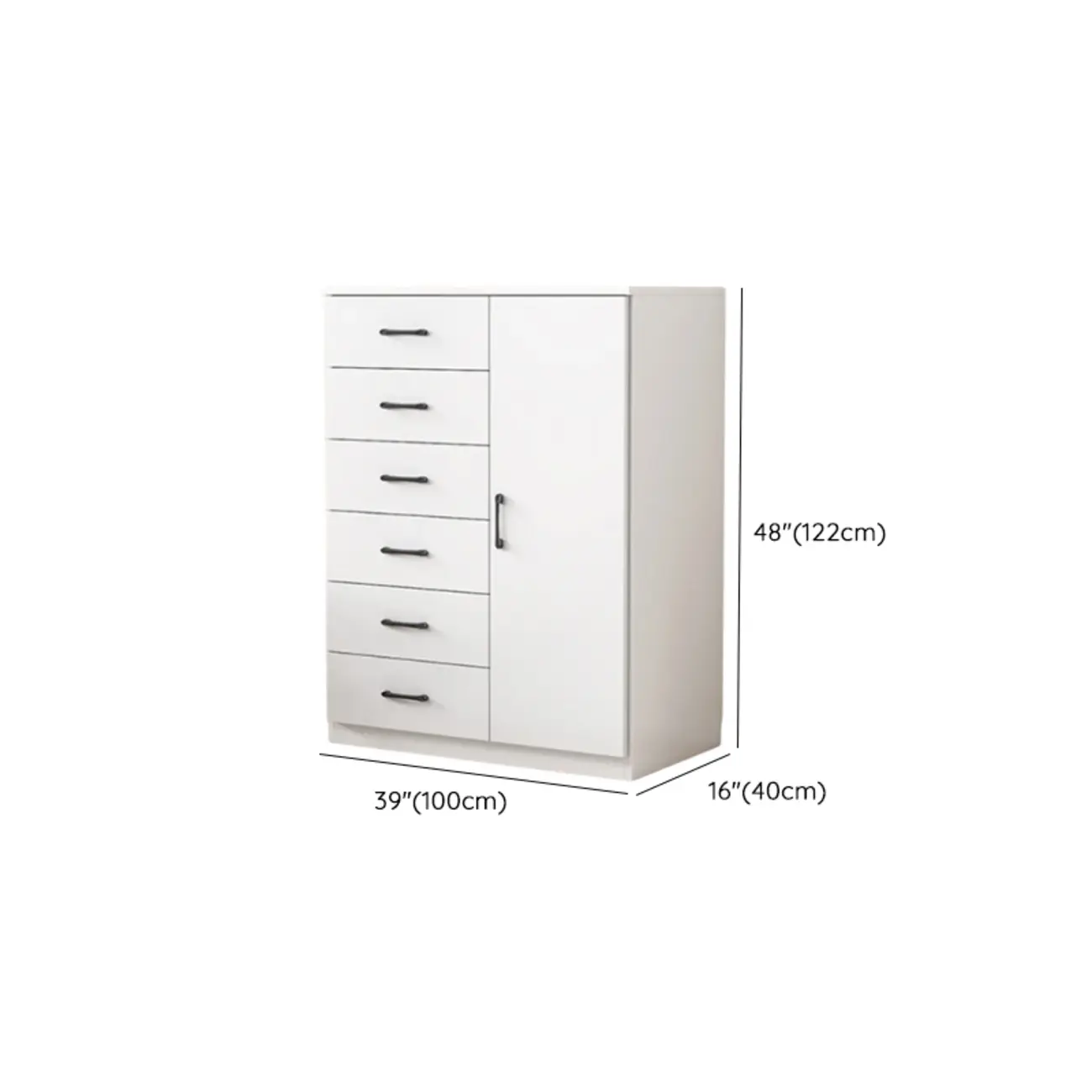 Minimalist White Storage Cabinet with Soft Close & Drawers  Image - 42 | homeyfad