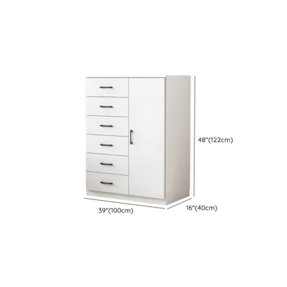 Minimalist White Storage Cabinet with Soft Close & Drawers  Image - 42