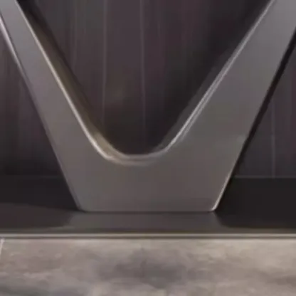 Modern Gray Rectangular Marble Top Metal Base Console Table  Image - 9