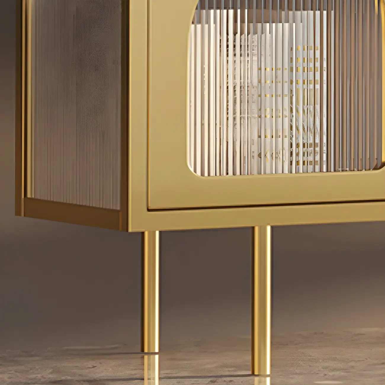 Minimalist Metal TV Stand with Storage and Shelves for Home Use Image - 7