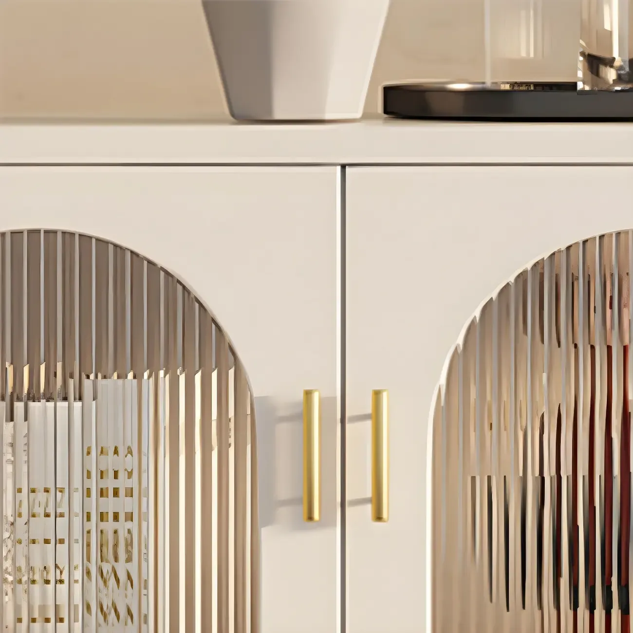 Minimalist Metal TV Stand with Storage and Shelves for Home Use Image - 8