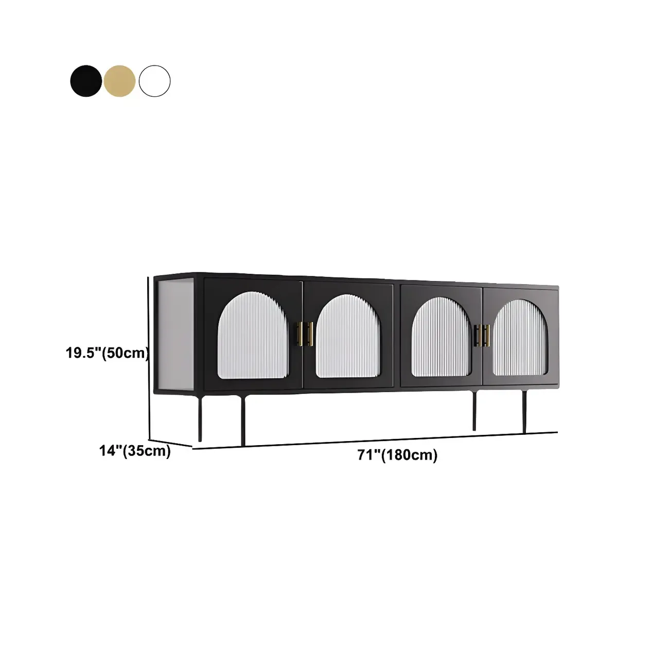 Minimalist Metal TV Stand with Storage and Shelves for Home Use Image - 10