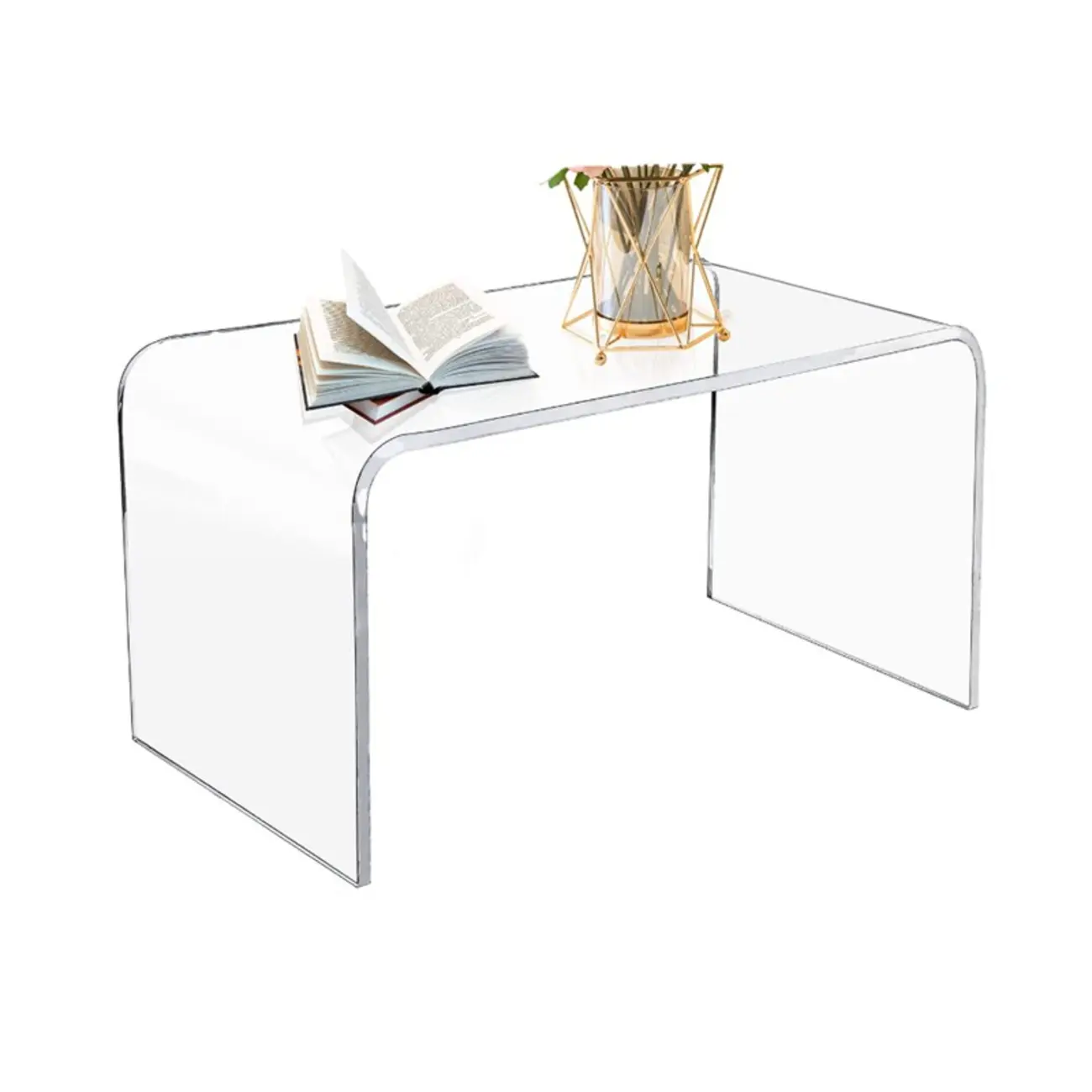 Modern Clear Acrylic Console Table Image - 5 | homeyfad