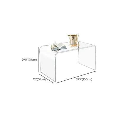 Modern Clear Acrylic Console Table Image - 9