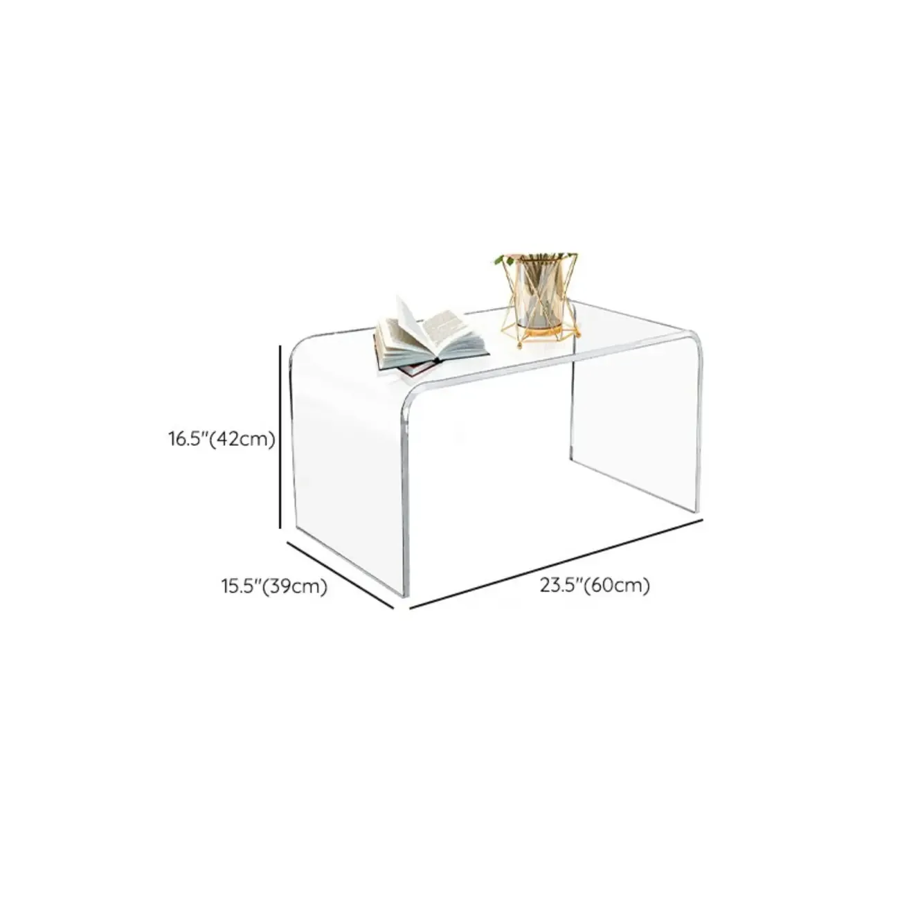 Modern Clear Acrylic Console Table Image - 11