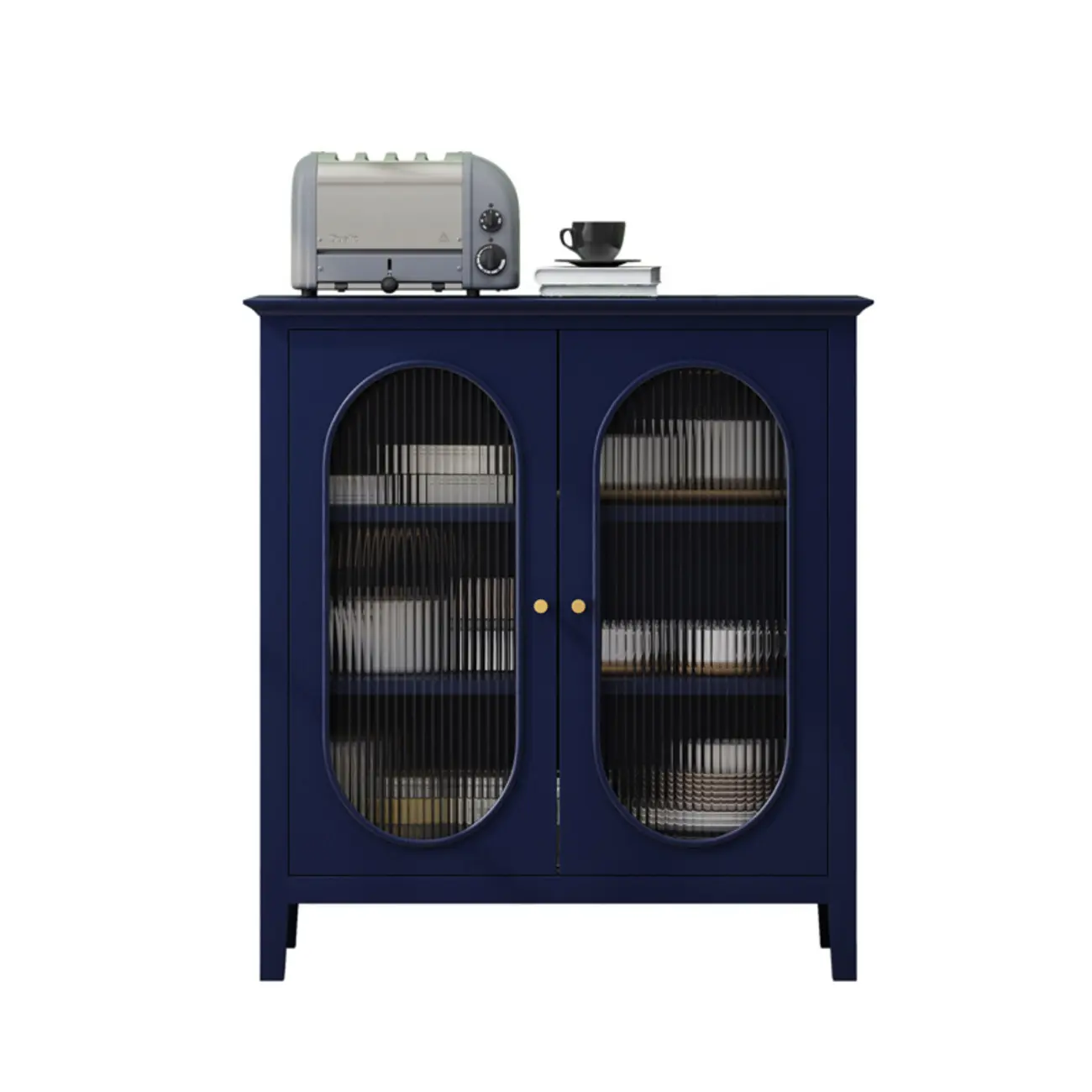 Modern Wood Free Standing Accent Cabinet  with Glass Doors Image - 10 | homeyfad