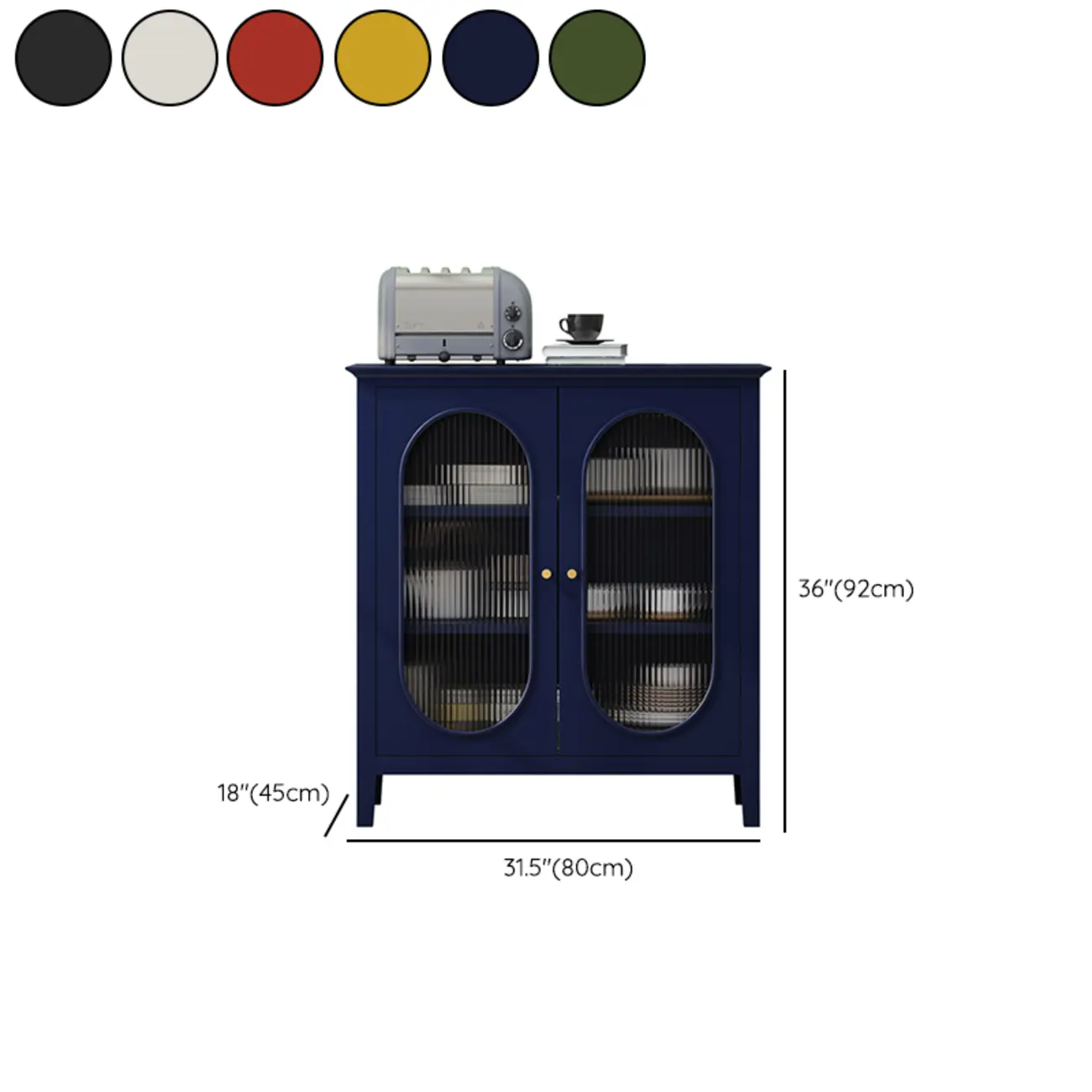 Modern Wood Free Standing Accent Cabinet  with Glass Doors #size | homeyfad