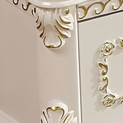 Glam Marble Top TV Stand with Drawers for Living Room Image - 7