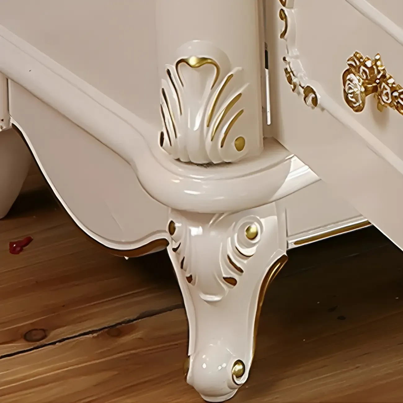 Glam Marble Top TV Stand with Drawers for Living Room Image - 9