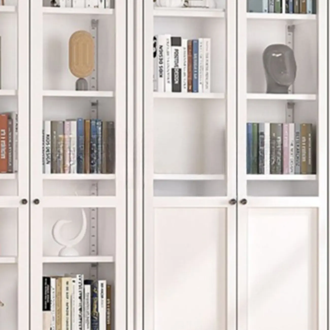 79'' White Alloy Rectangle Storage Cabinet with Exterior Shelf Image - 16 | homeyfad