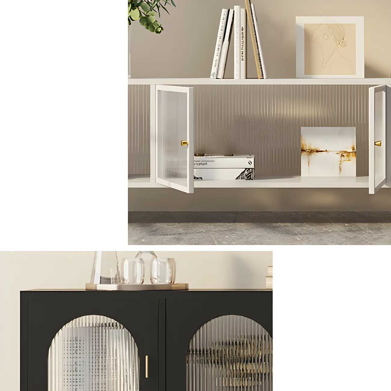 Industrial Metal TV Stand with Splayed Legs for Living Room Image - 6 | homeyfad