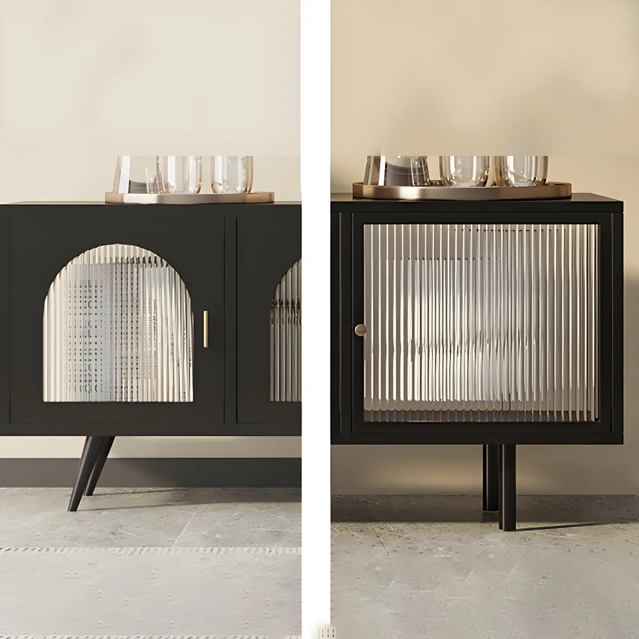 Industrial Metal TV Stand with Splayed Legs for Living Room Image - 7 | homeyfad