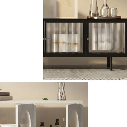 Industrial Metal TV Stand with Splayed Legs for Living Room Image - 8