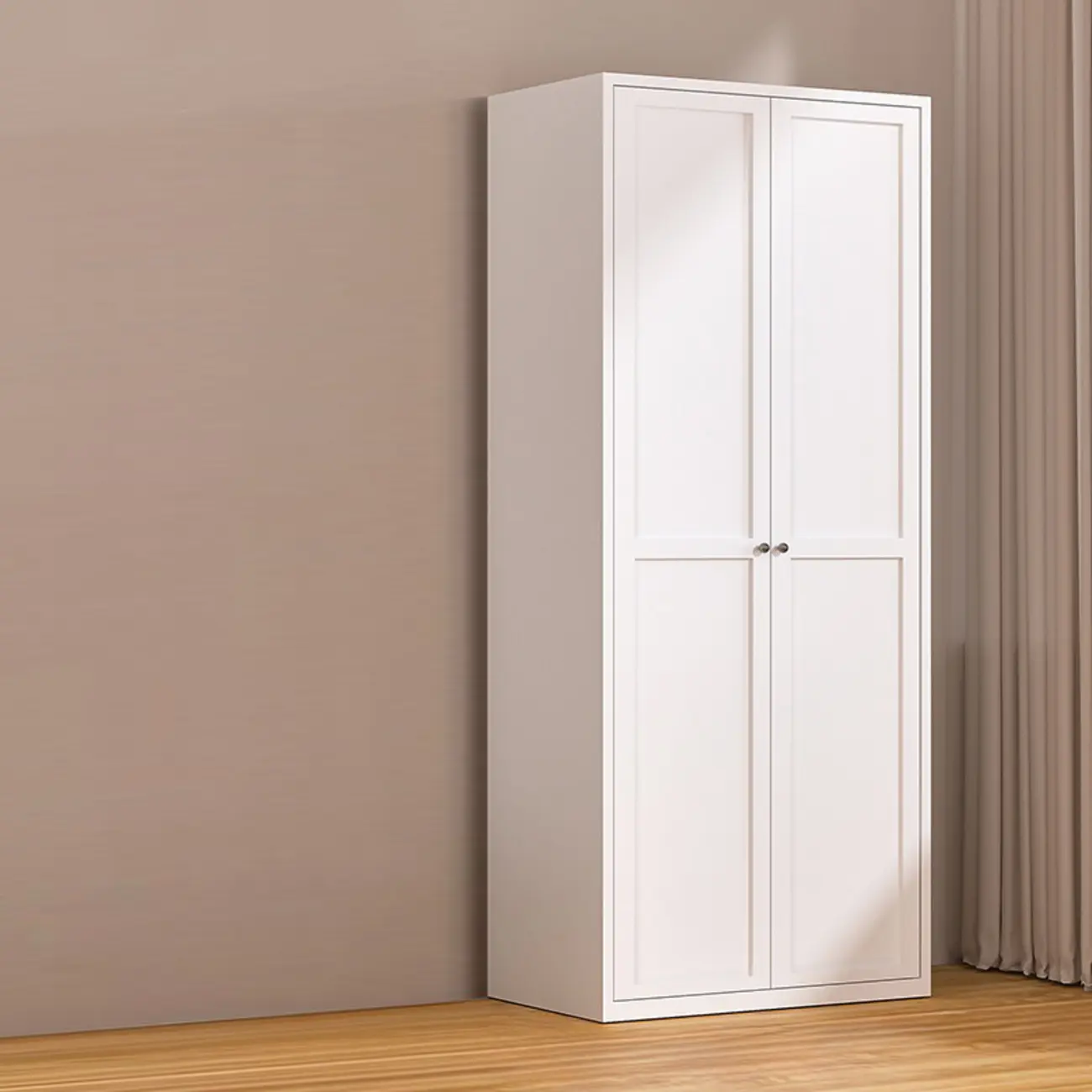 79'' White Alloy Rectangle Storage Cabinet with Exterior Shelf Image - 23 | homeyfad