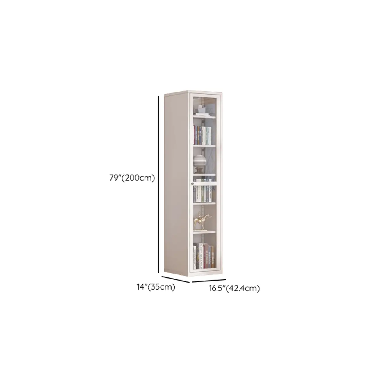 79'' White Alloy Rectangle Storage Cabinet with Exterior Shelf Image - 32 | homeyfad