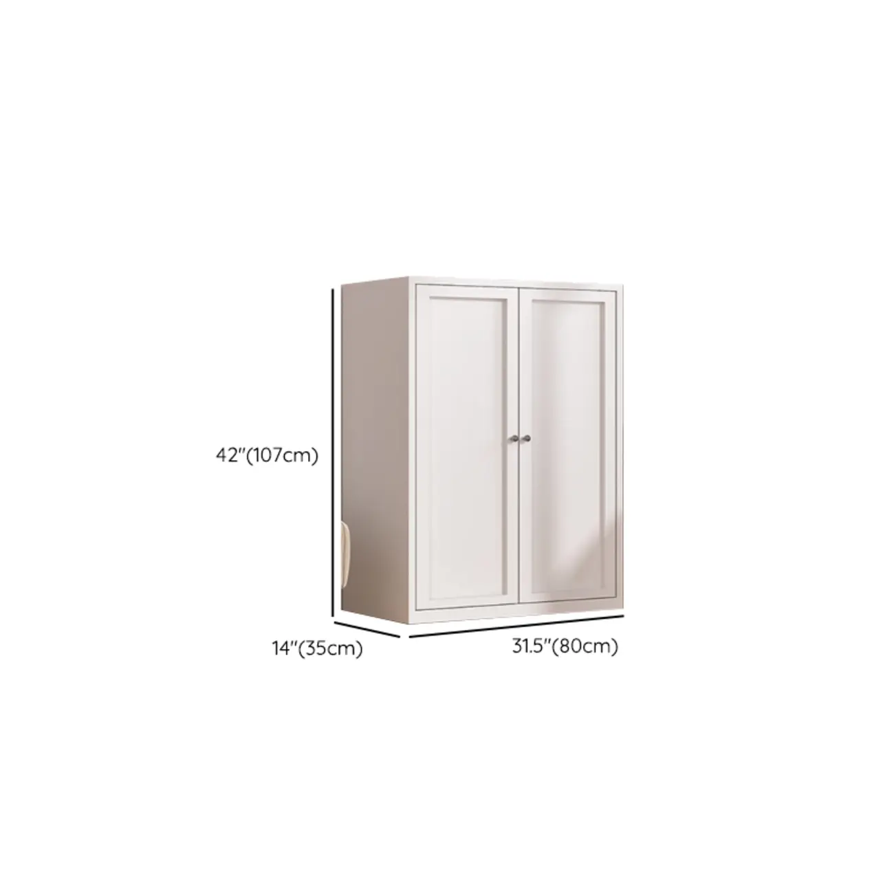 79'' White Alloy Rectangle Storage Cabinet with Exterior Shelf Image - 39 | homeyfad