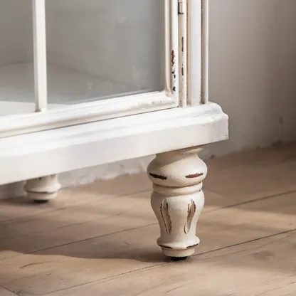 68" French Country White Accent Cabinets for Indoor Decor   Image - 2