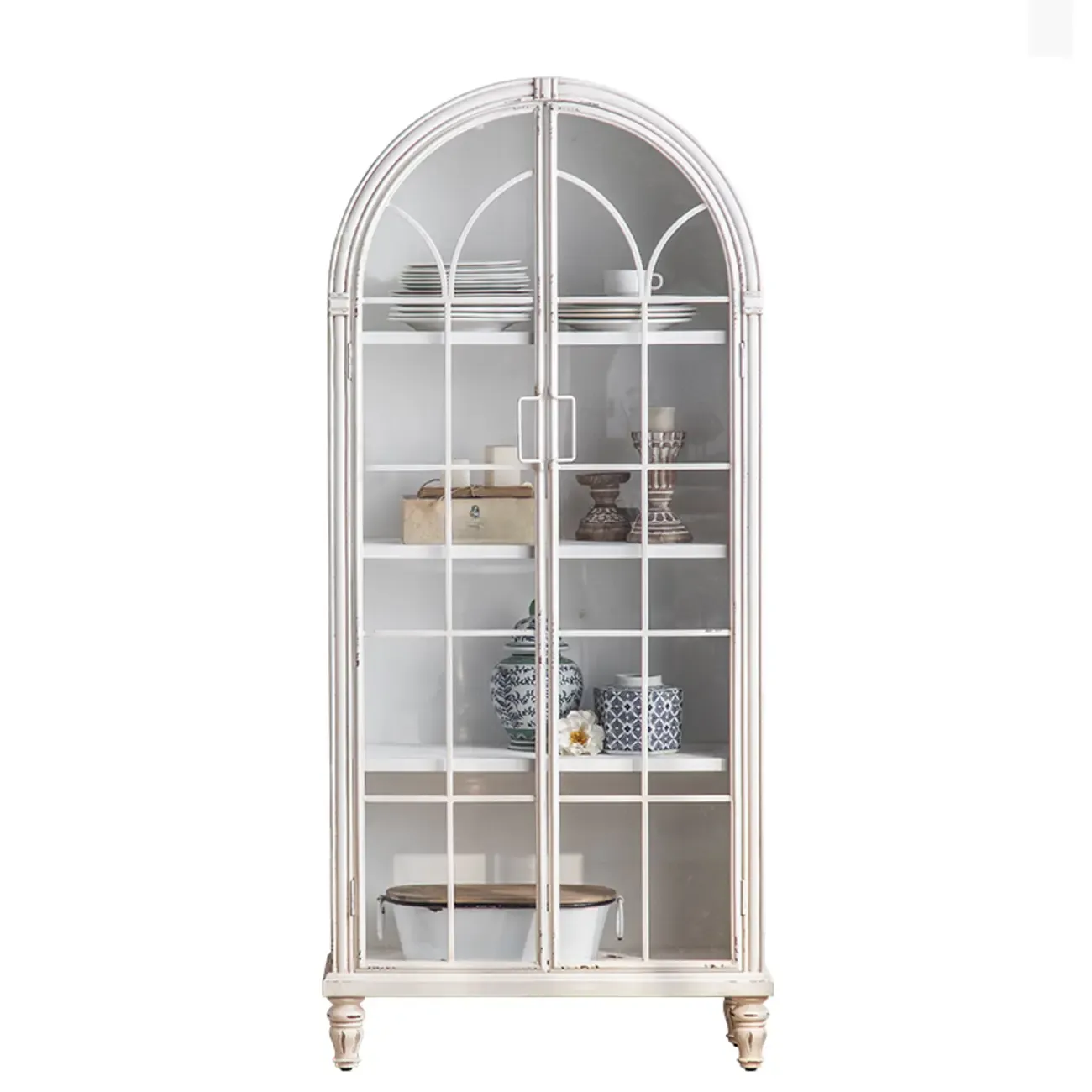 68" French Country White Accent Cabinets for Indoor Decor   Image - 5