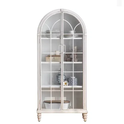 68" French Country White Accent Cabinets for Indoor Decor   Image - 5