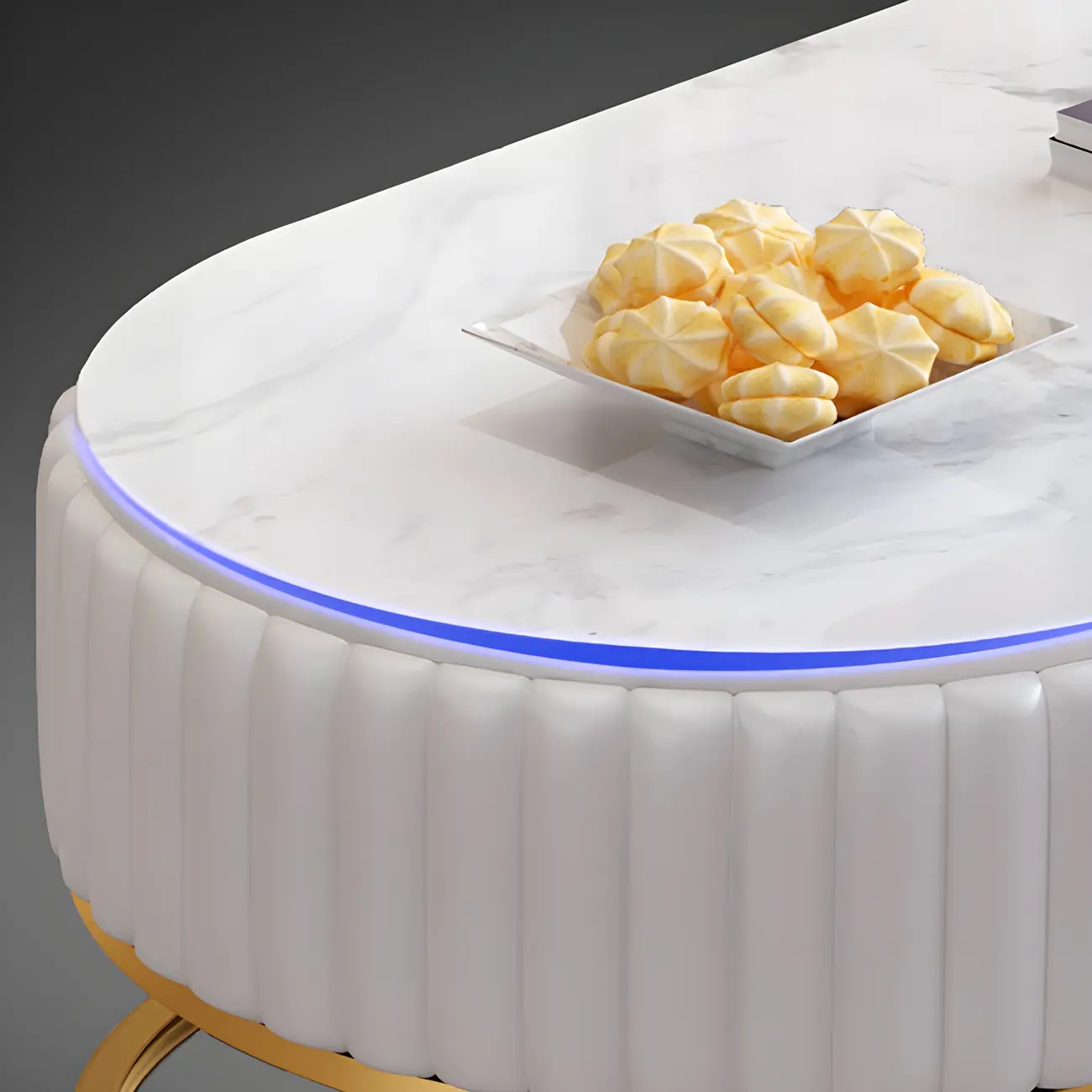 Nordic Marble TV Stand with Enclosed Storage for Living Room Image - 11 | homeyfad