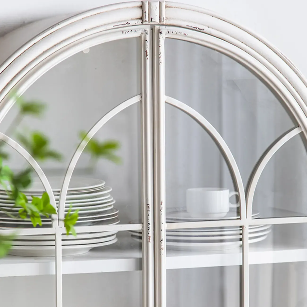 68" French Country White Accent Cabinets for Indoor Decor   Image - 7