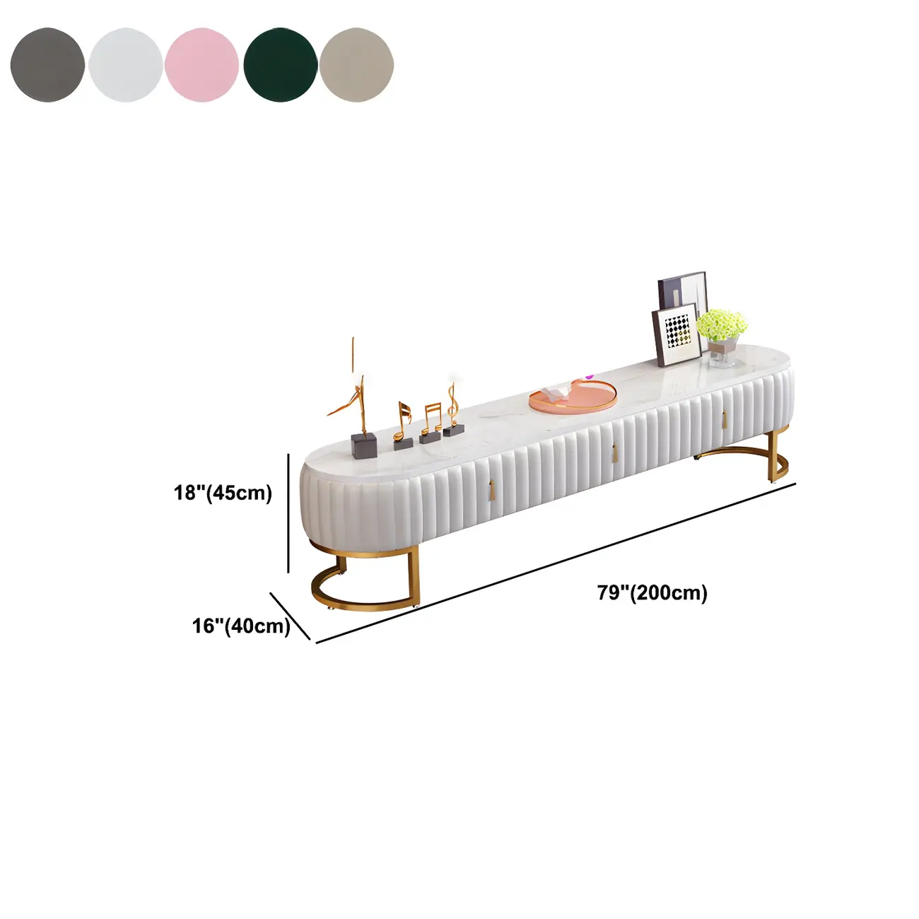 Nordic Marble TV Stand with Enclosed Storage for Living Room #size | homeyfad